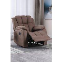 More4Homes Brookline Manual Technology Fabric Recliner Gaming Lounge Sofa Chair in Light Brown