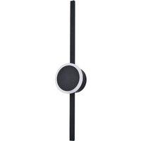 Happy Homewares Modern Designer LED Feature Wall Light with Round Base Plate & Stick in Black
