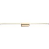 Happy Homewares Modern Designer Brushed Gold Metal LED Picture Wall Light Fitting