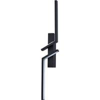 Happy Homewares Sleek Double Stick LED Feature Wall Light Fitting in Matte Sand Black
