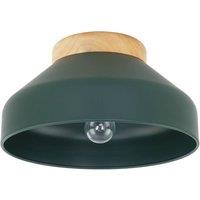 Happy Homewares Contemporary Scandinavian Designed Semi Flush Ceiling Light Fitting in Dark Green