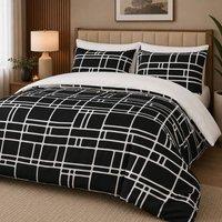 Grace Premium Microfiber Duvet Cover Set Lightweight & Breathable in White | Size: Single