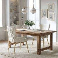 Merax Set of 2 Upholstered Wingback Dining Chair with Metal Legs in Beige