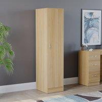 HD Designs Riano 1 Door Wardrobe Storage Organizer in Light Oak