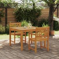 Berkfield Home 3 Piece Garden Dining Set Solid Wood Acacia in Brown