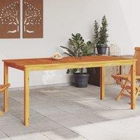 Berkfield Home Garden Dining Table 180x90x75 cm Solid Wood Acacia in Brown | Size: 180 x 90 x 75 cm