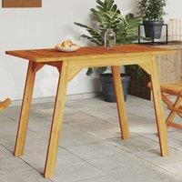 Berkfield Home Garden Dining Table 110x56x75 cm Solid Wood Acacia in Brown | Size: 110 x 56 x 75 cm