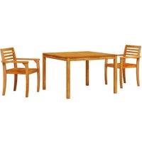 Berkfield Home 3-Piece Garden Dining Set - Solid Acacia Wood in Brown