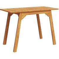 Berkfield Home Garden Dining Table 110x56x75 cm Solid Wood Acacia in Brown | Size: 110 x 56 x 75 cm