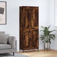 Berkfield Home Highboard Smoked Oak 69.5x34x180 cm Engineered Wood in Brown