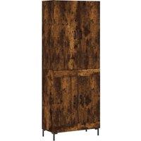 Berkfield Home Highboard Smoked Oak 69.5x34x180 cm Engineered Wood in Brown
