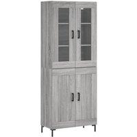 Berkfield Home Highboard Grey Sonoma 69.5x34x180 cm Engineered Wood