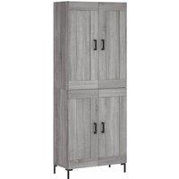 Berkfield Home Highboard Grey Sonoma 69.5x34x180 cm Engineered Wood