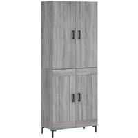 Berkfield Home Highboard Grey Sonoma 69.5x34x180 cm Engineered Wood