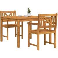 Berkfield Home Durable 3 Piece Garden Dining Set Solid Wood Acacia in Brown