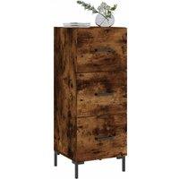 Berkfield Home Sideboard Smoked Oak 34.5x34x90 cm Engineered Wood in Brown