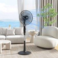 EONLION Black-Pedestal Fan with 28 Speeds in Black