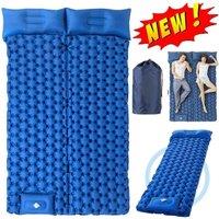 Kelvenix Inflatable Camping Roll Mattress Pad in Blue