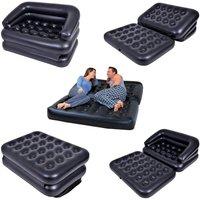 SPETLEK SOFA AIRBED 5 in 1 INFLATABLE DOUBLE COUCH LOUNGER in Black