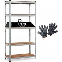 EONLION 5 Tier Racking Shelf Heavy Duty Garage Shelving in Brown | Size: 1000mm 2000mm