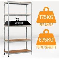 EONLION 5 Tier Steel-Racking Shelf Heavy Duty Garage in Silver | Size: 1000mm 2000mm