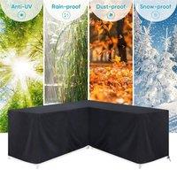 EONLION 270x270x90x80cm L Shape Garden Furniture Cover in Black | Size: 100 cm