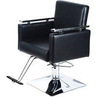 Kelvenix Swivel Barber Chair Height Adjustable in Black | Size: 0.6m2
