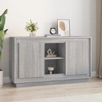 Berkfield Home Sideboard Grey Sonona 102x35x60 cm Engineered Wood | Size: 102 x 35 x 60 cm