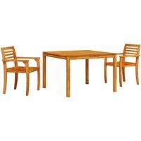 Berkfield Home 3-Piece Garden Dining Set - Solid Acacia Wood