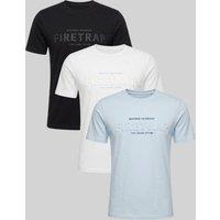 Firetrap Men's 3 Pack Regular Fit Cotton Crew T-Shirts | Size: Large