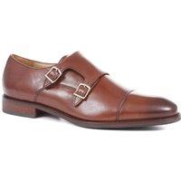 Jones Bootmaker Men's Nathaniel Leather Double Monk Shoes in Light Brown | Size: 10