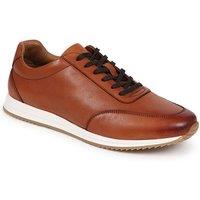 Jones Bootmaker Men's Southend2 Leather Trainers in Tan | Size: 8