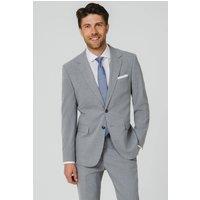 Dobell Men's Grey/Blue Check 2 Piece Suit in Light Grey | Size: 42R