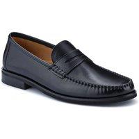 Jones Bootmaker Men's Quennell Leather Penny Loafers in Black | Size: 8