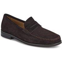 Jones Bootmaker Men's Quennell Leather Penny Loafers in Dark Brown | Size: 9