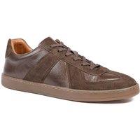 Jones Bootmaker Men's Santo Leather Trainers in Brown | Size: 9