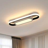 Pheashine Black White 40cm Oval LED Ceiling Light 30W 3000K Warm White Ra80