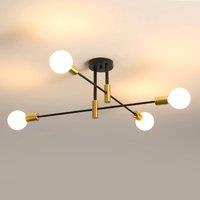 Pheashine Black Gold 71cm Asymmetrical Ceiling Light E27 Industrial Retro