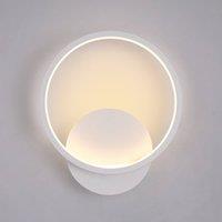 Pheashine White 23cm Round LED Wall Lamp 12W 3000K Warm White Ceiling Mount