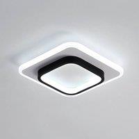 Pheashine White Black 24cm Square Slim Ceiling Light 21W Bright White 220V
