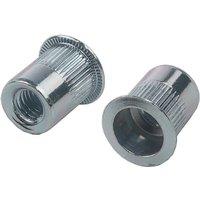 JRP Riveting Products M6 x 14.7 Steel Rivet Nuts - Box of 500 in Silver