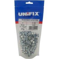 Unifix Class 8 Nylon Insert Nuts P Type DIN 982 BZP M12 in Silver