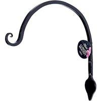 Tom Chambers Hanging Curved Garden Basket Bracket Leaf - 30cm in Black