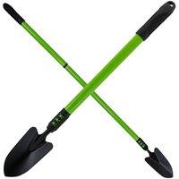 BARGAINS-GALORE Long Handle Telescopic Garden Trowel Extending Gardening Hand Tool DIY in Green