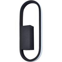 Happy Homewares Modern Feature Style LED Wall Lighting Fitting in Matte Black Metal