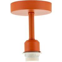 Happy Homewares Traditional Matte Orange Ceiling Light Fitting to Hold Lamp Shades