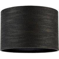 Happy Homewares Designer Bobbled & Textured Linen Lamp Shade in Graphite Black | Size: 12 inches