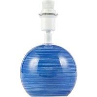Happy Homewares Blue & White Ceramic Gloss Table Lamp Base with Tiltable Lamp Holder