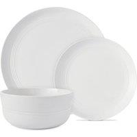 Tower Porcelain Dinnerware Set, 12 Pieces, Dishwasher Safe White T867023WHT | Size: A