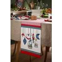 Ulster Weavers 'Christmas Ornaments' Festive Print 100% Cotton Table Runner